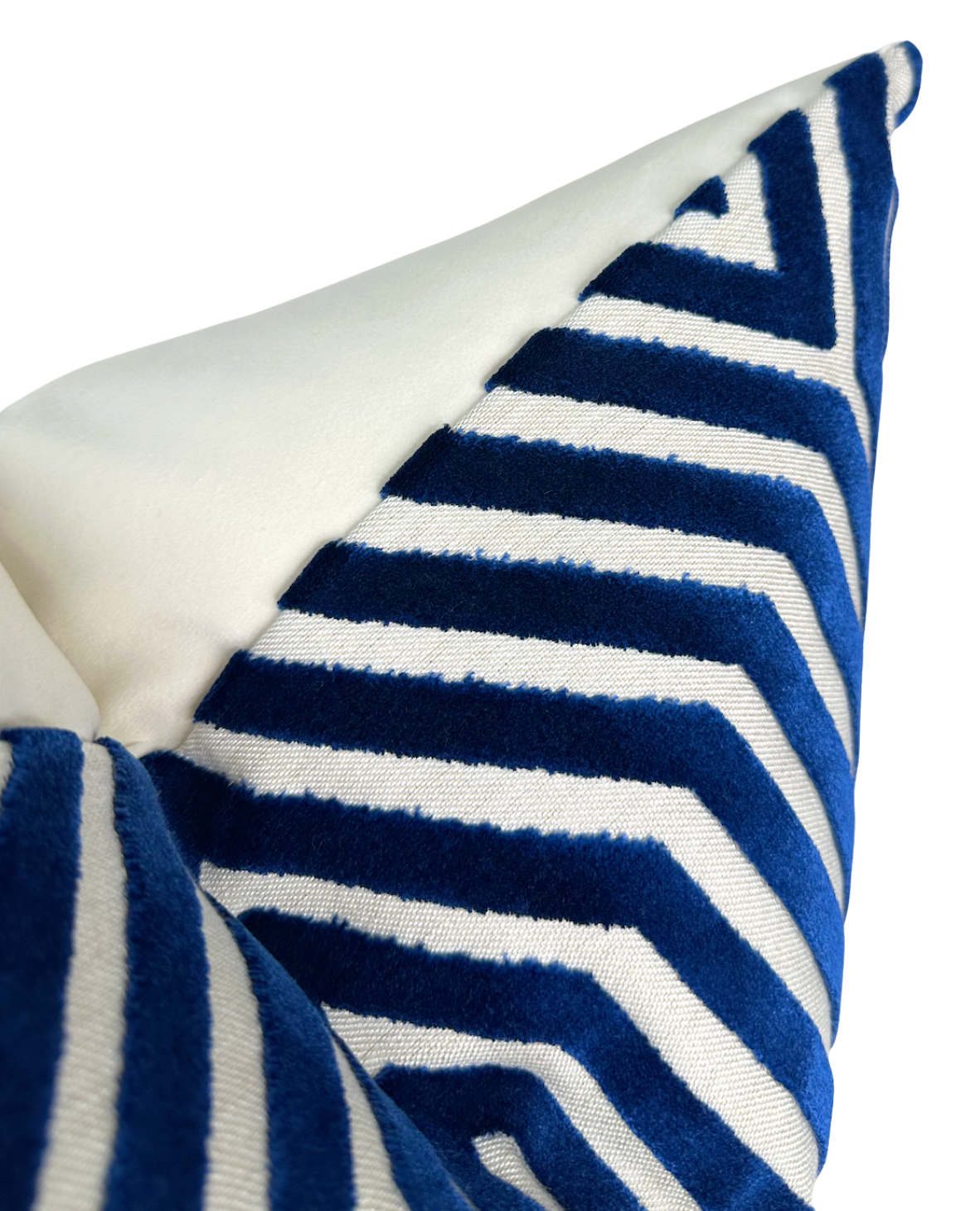 Vanderbilt Velvet Pillow in Navy Blue