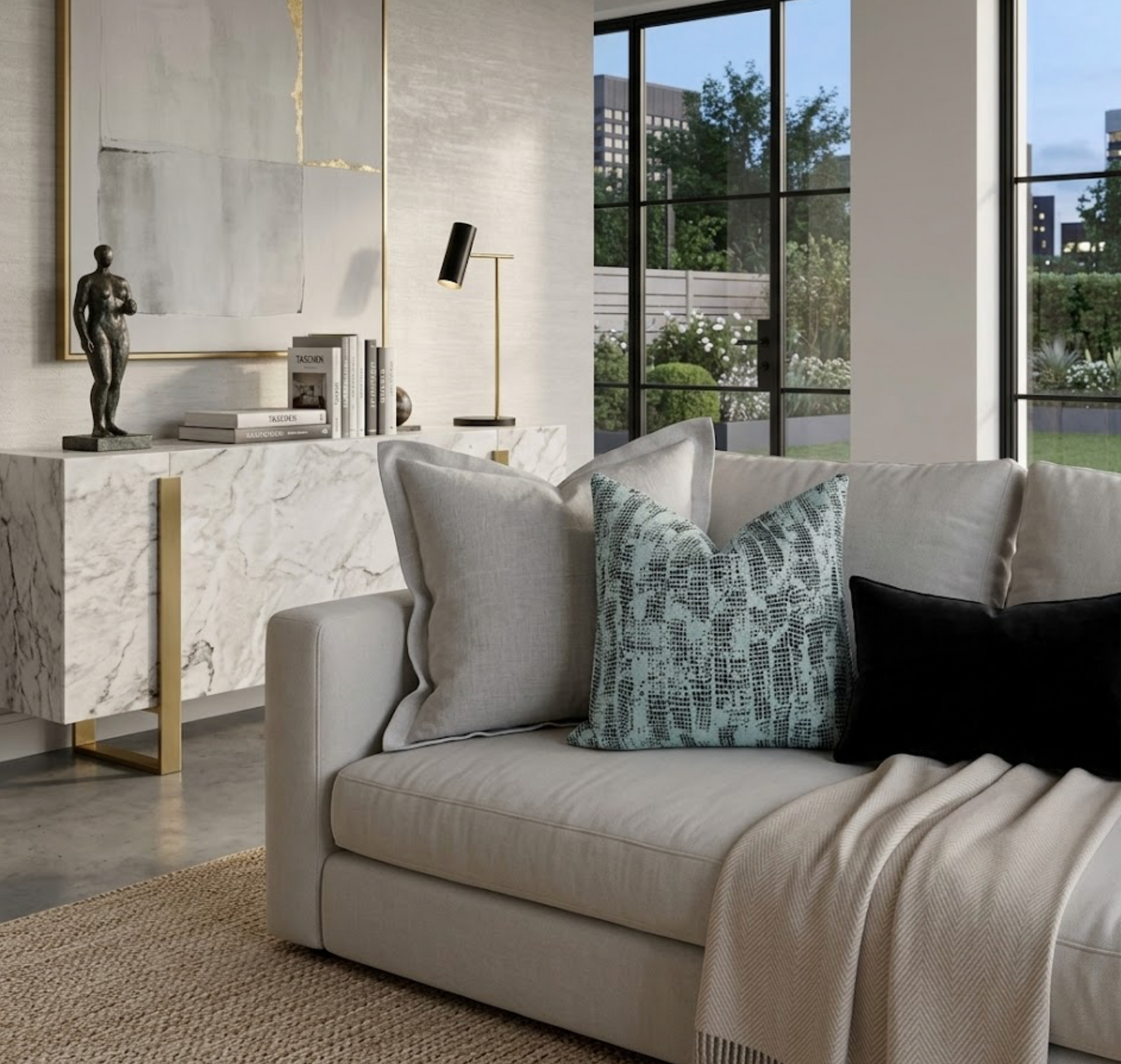Verse Pillow in Ice Onyx