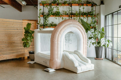Mini Boho Bounce House - Beige Rainbow