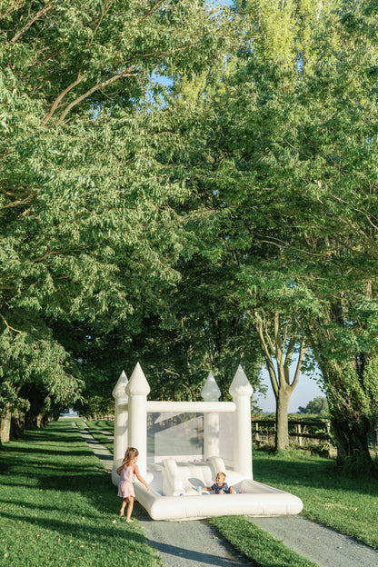 Mini Marcos Bounce House w/ Ball Pit Combo - White