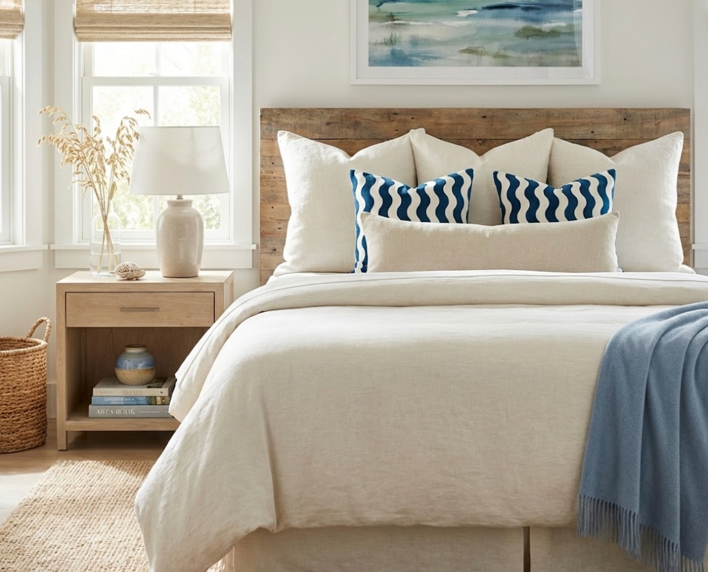 Wave Velvet Pillow in Navy Blue