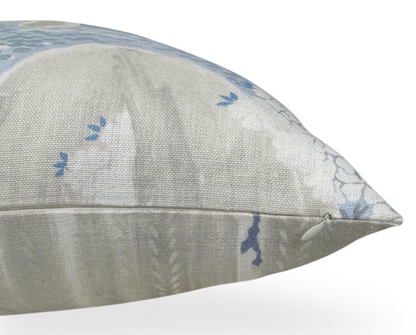 Willow Tree Pillow in Soft Blue