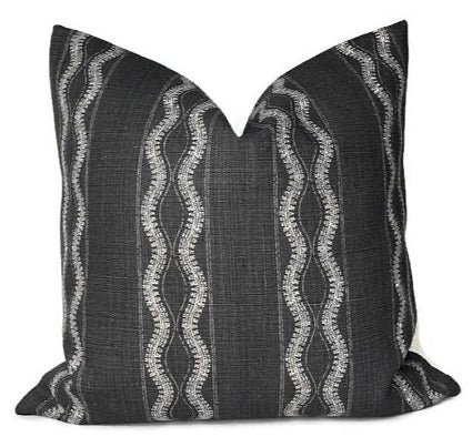 Zanzibar Pillow in Charcoal