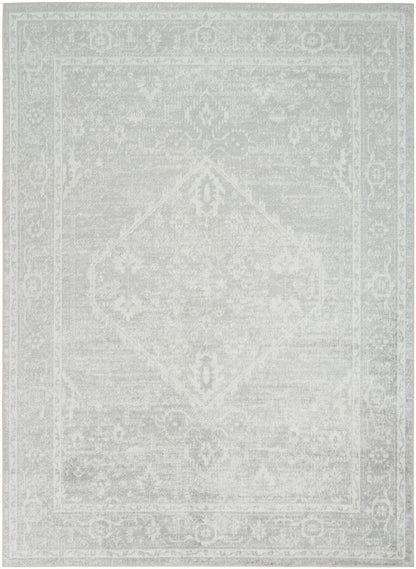 Nourison Astra Light Grey Pet Friendly Machine Washable Rug - 5'3" x 7'