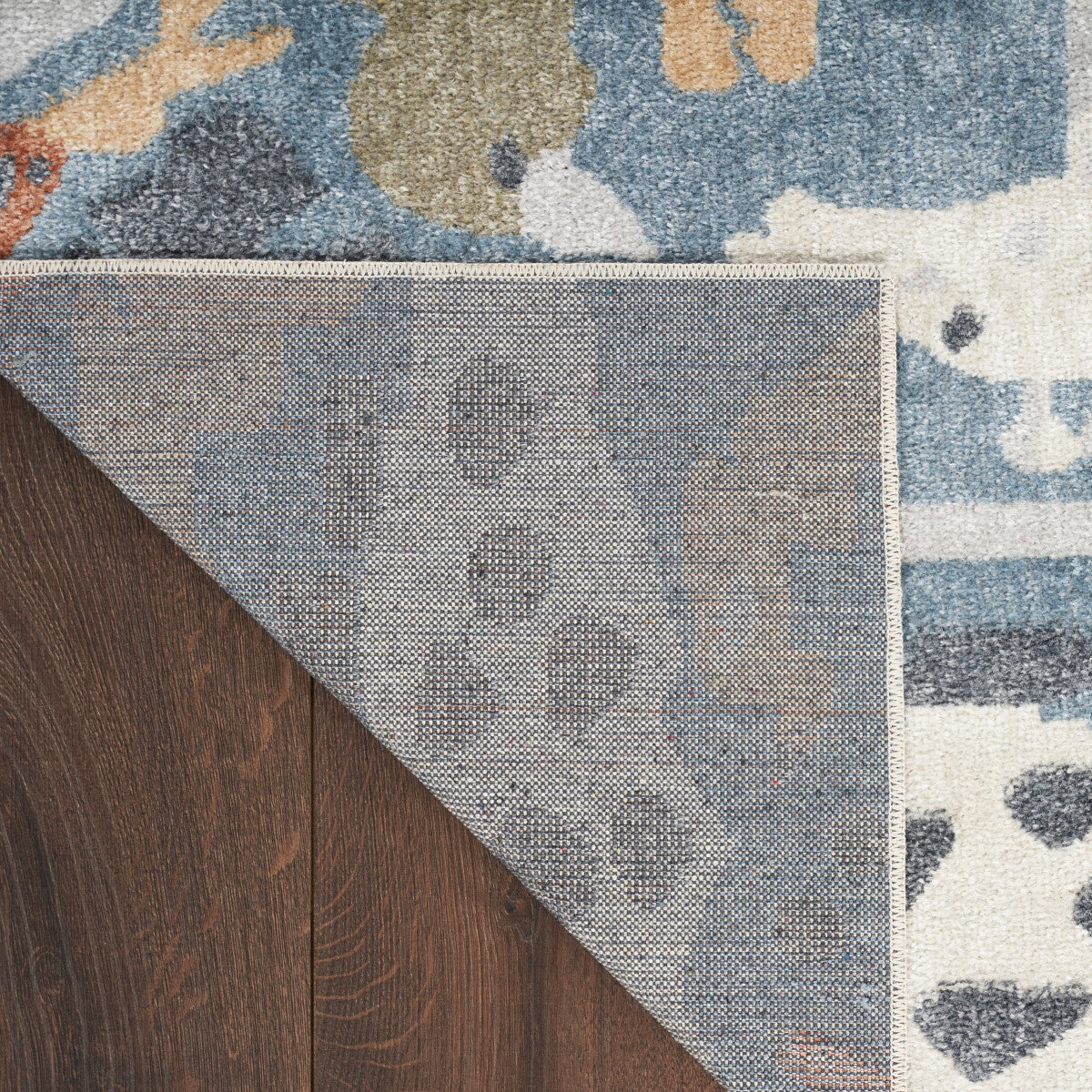 Nourison Astra Multicolor Pet Friendly Machine Washable Rug - Corner