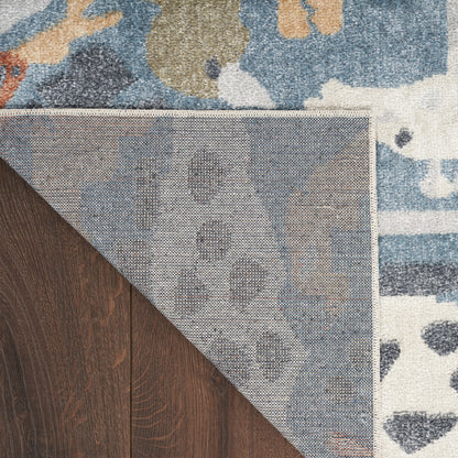 Nourison Astra Multicolor Pet Friendly Machine Washable Rug - Corner
