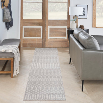 Nourison Astra Grey Pet Friendly Machine Washable Rug - Room Scene