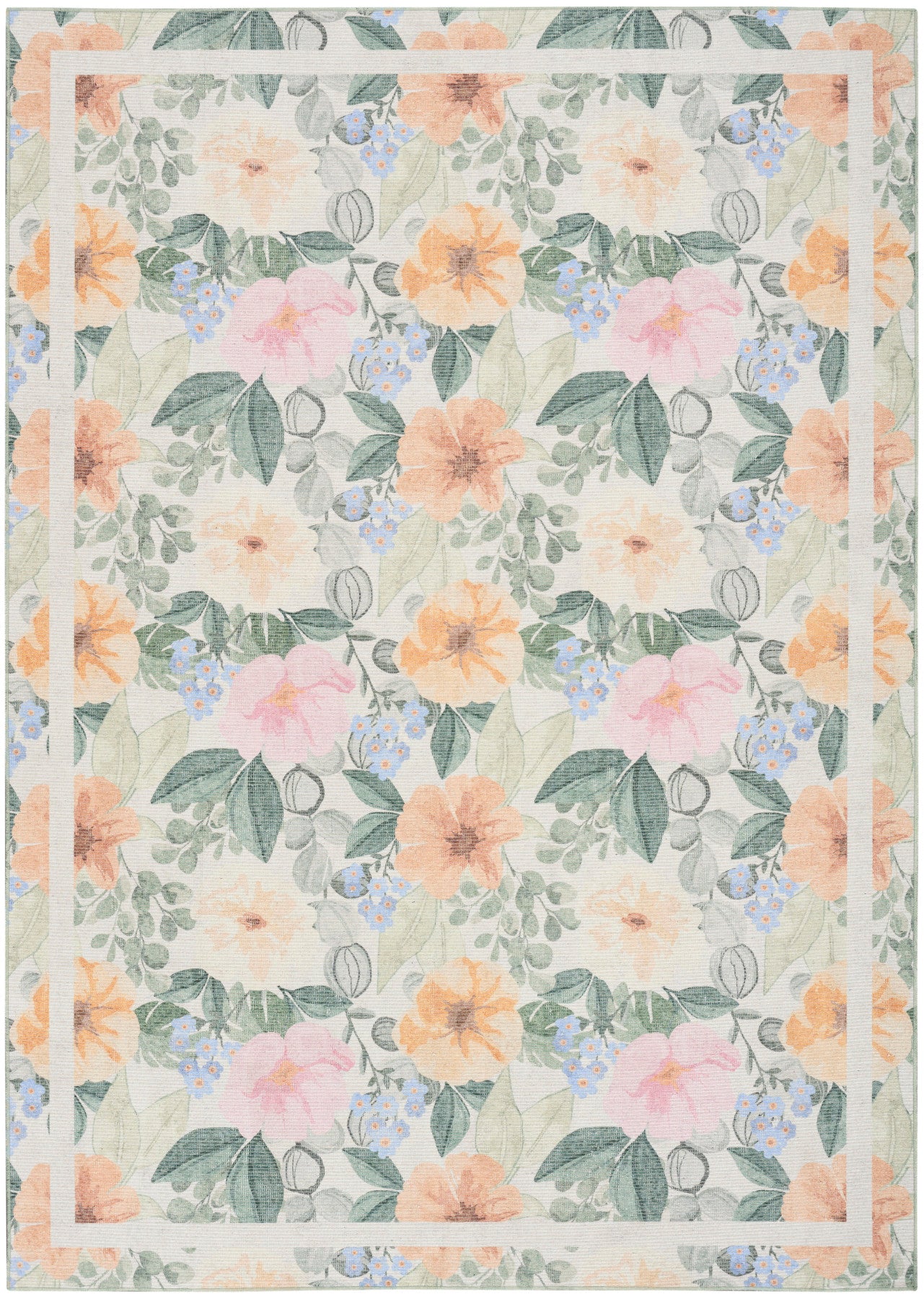 Nourison Botanical Ivory & Multicolor Machine Washable Rug - Main