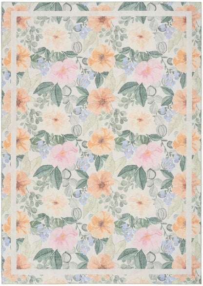Nourison Botanical Ivory & Multicolor Machine Washable Rug - Main