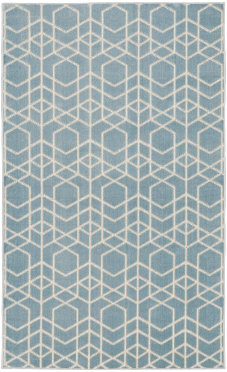 Nourison Charm Blue & Ivory Pet Friendly Machine Washable Rug - 2' x 3'