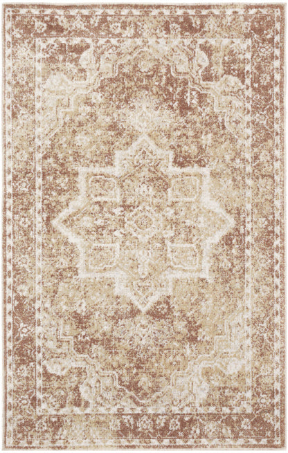 Nourison Astra Rust Pet Friendly Machine Washable Rug - 3'3" x 5'