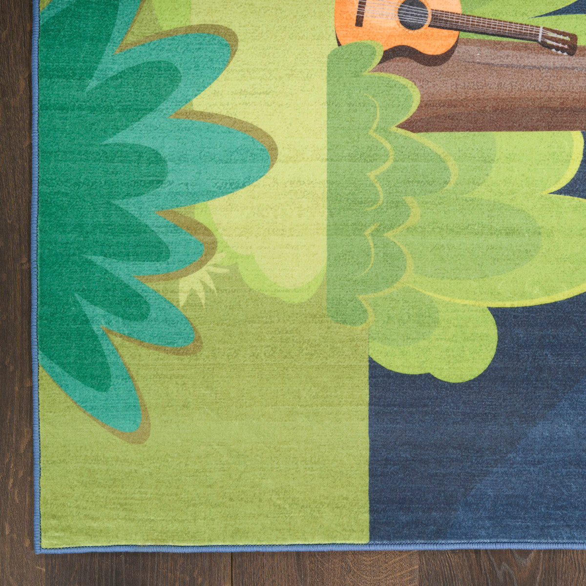 Nourison Imagination Navy & Multicolor Machine Washable Rug - Corner