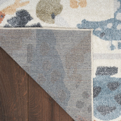 Nourison Astra Ivory Pet Friendly Machine Washable Rug - Corner