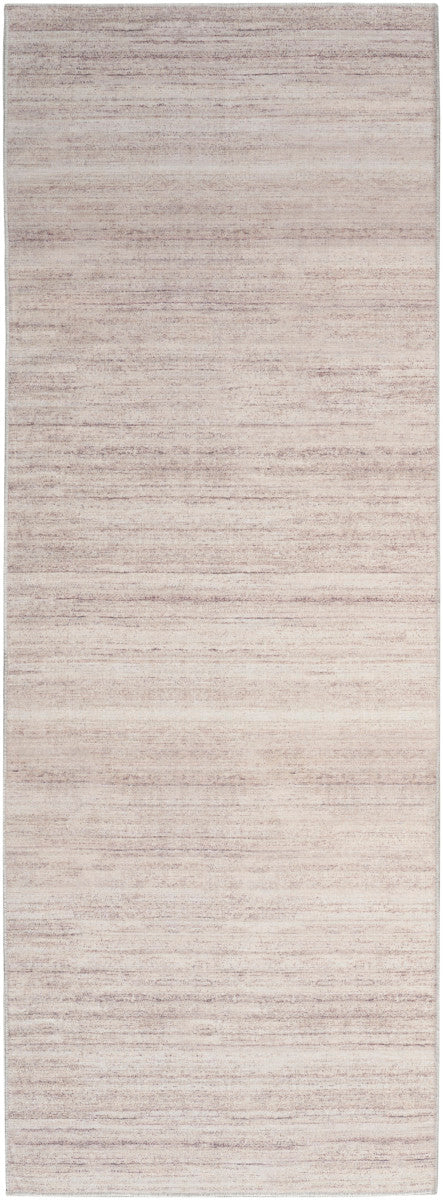 Nourison Essentials Loom Woven Ivory & Mocha Machine Washable Rug - 2'2" x 8'