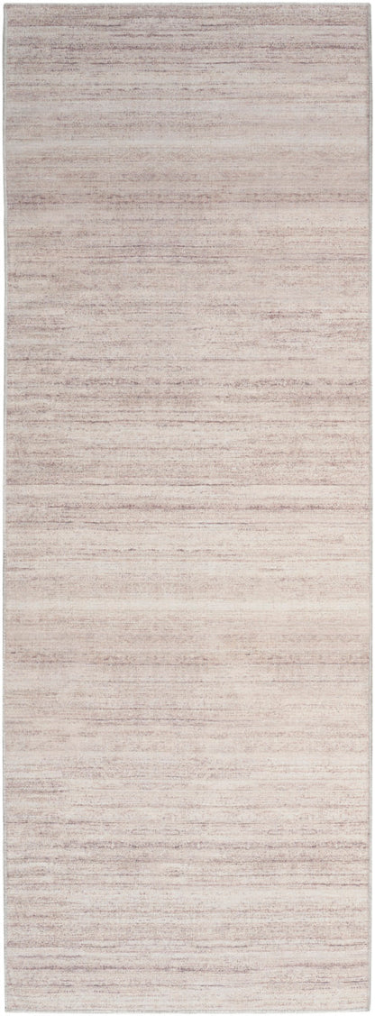 Nourison Essentials Loom Woven Ivory & Mocha Machine Washable Rug - 2'2" x 8'