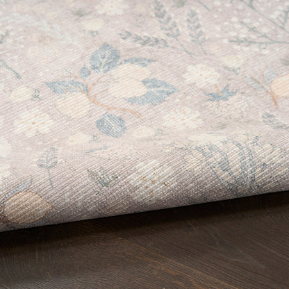 Nourison Botanical Grey & Multicolor Machine Washable Rug - Texture
