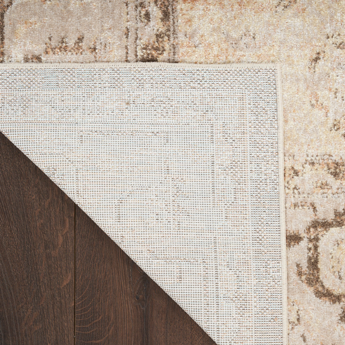 Nourison Astra Beige Pet Friendly Machine Washable Rug - Corner