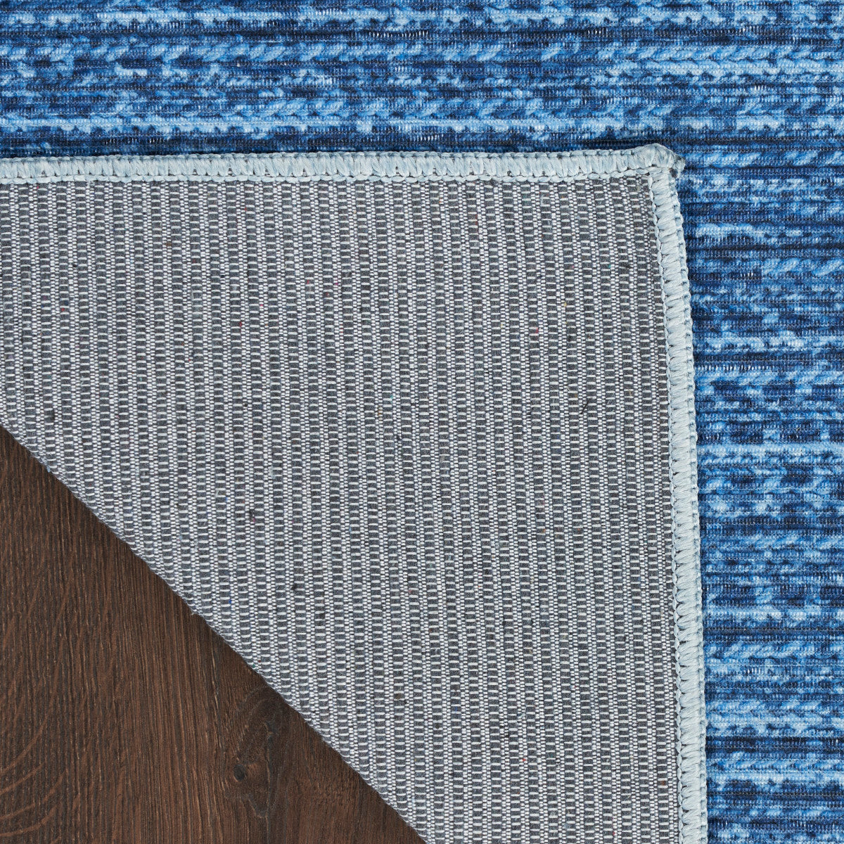 Nourison Blue Machine Washable Rug - Corner