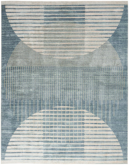 Nourison Astra Blue Pet Friendly Machine Washable Rug - 6'7" x 9'