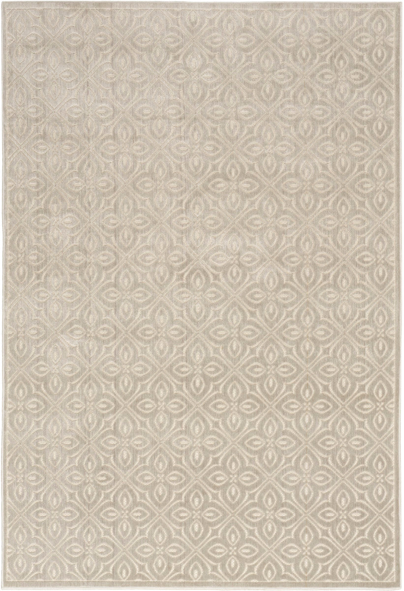 Nourison Charm Silver & Ivory Pet Friendly Machine Washable Rug - 5' x 7'