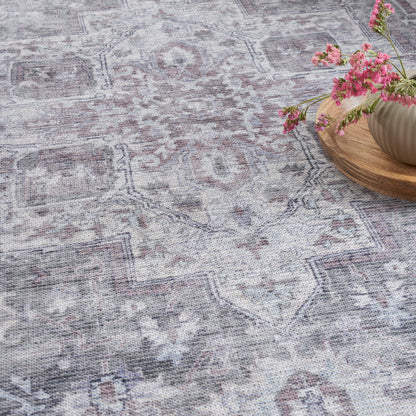 Nourison New Concept Ivory & Grey Machine Washable Rug - Room Scene
