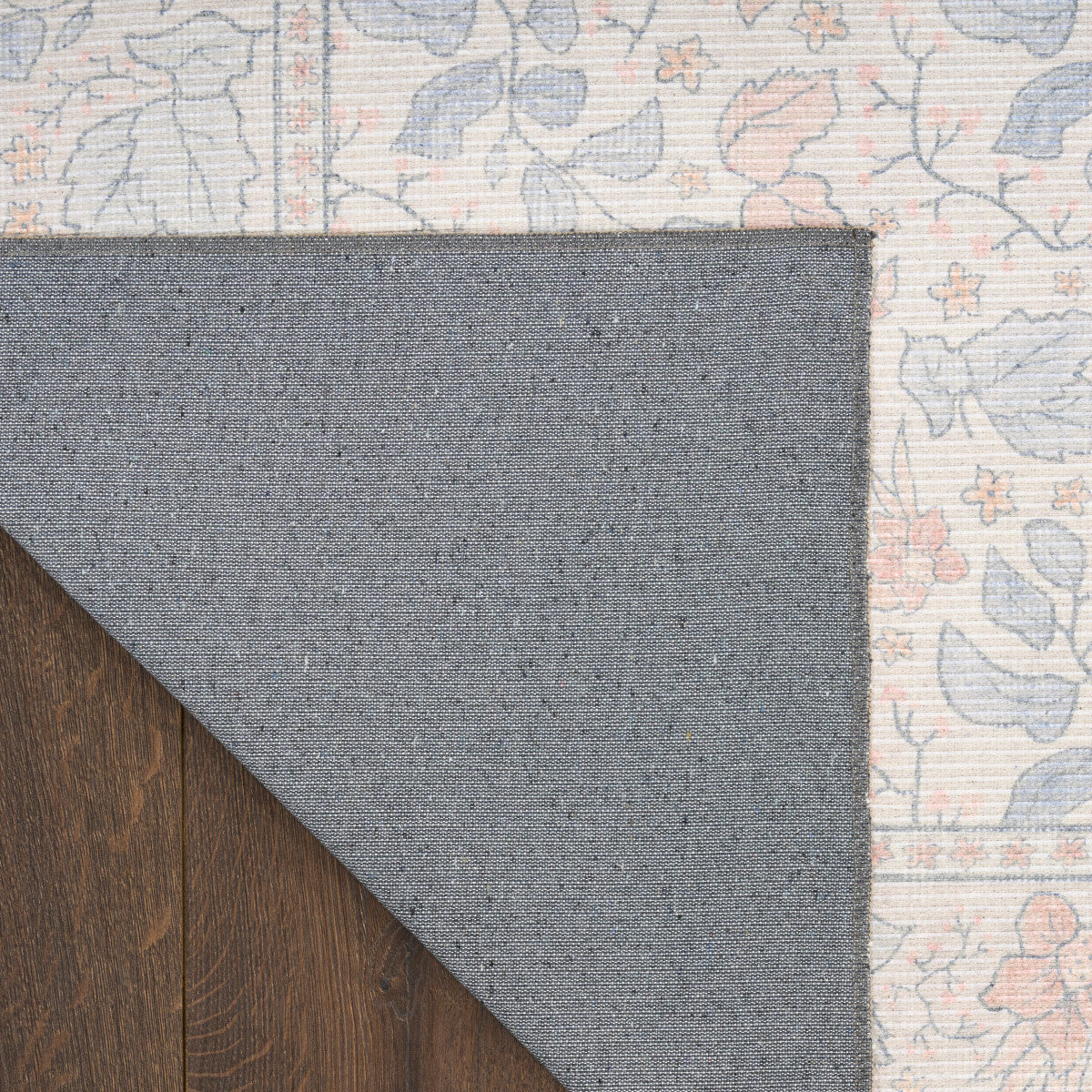 Nourison Botanical Ivory & Multicolor Machine Washable Rug - Corner