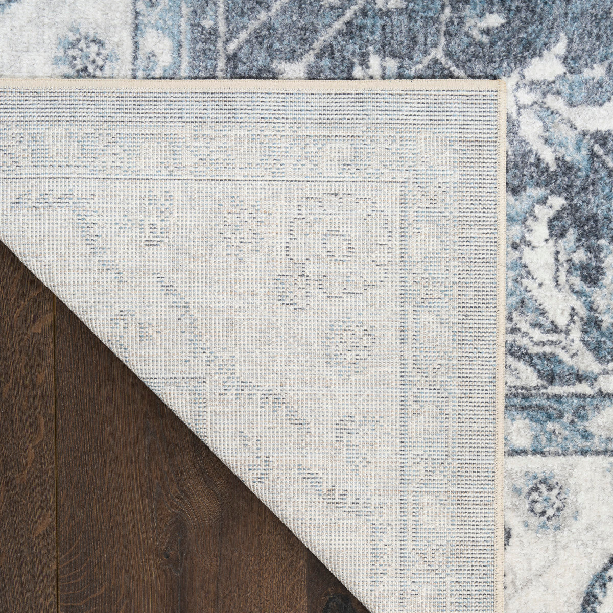 Nourison Astra Slate Pet Friendly Machine Washable Rug - Corner