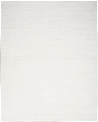 Nourison Essentials Loom Woven Ivory & Grey Machine Washable Rug - 9'2" x 12'