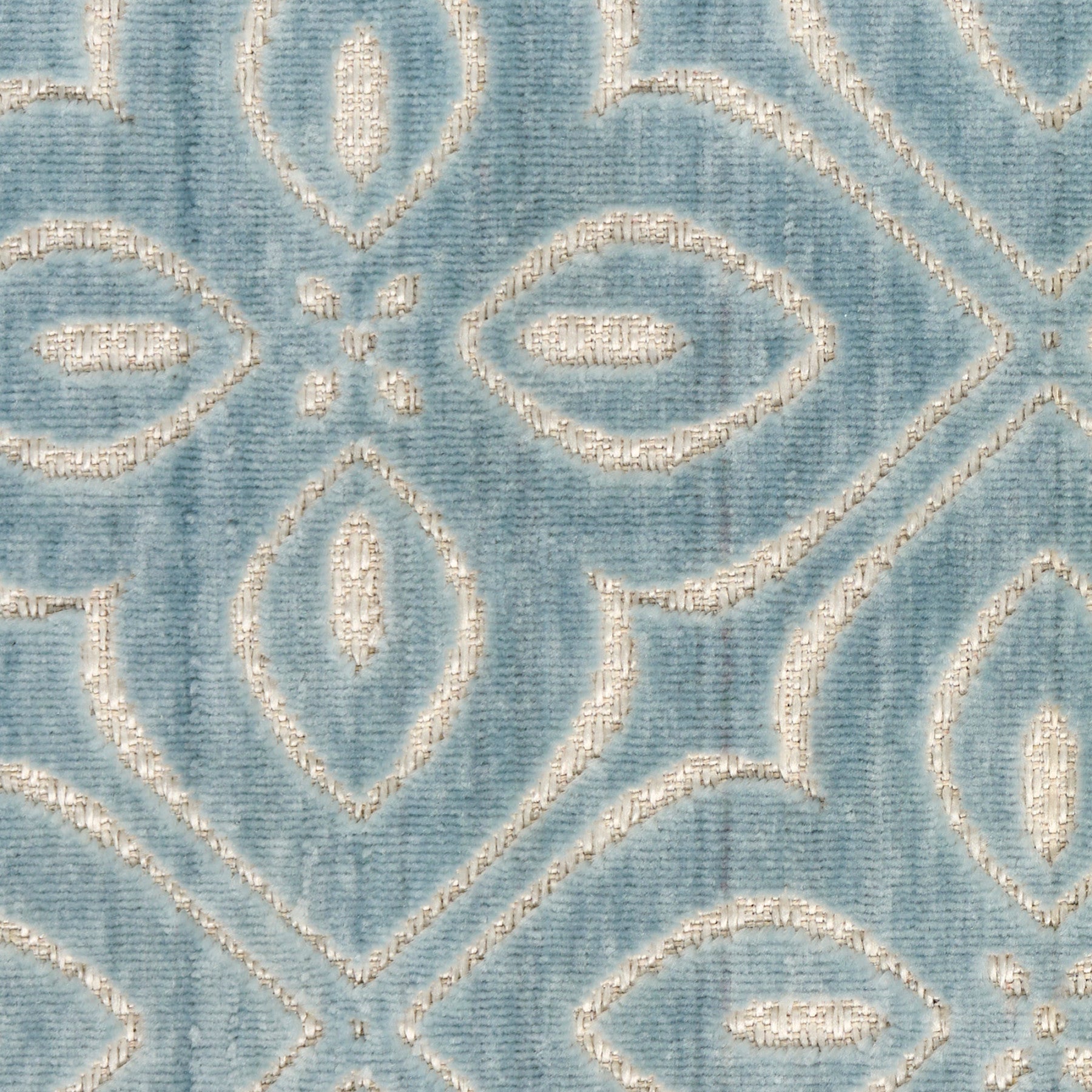 Nourison Charm Blue & Ivory Pet Friendly Machine Washable Rug - Swatch