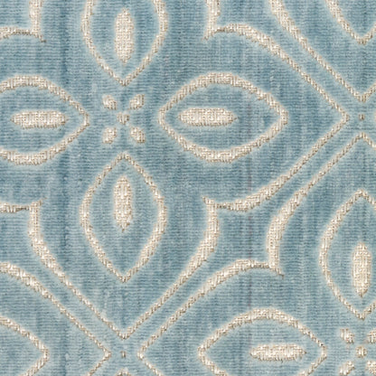 Nourison Charm Blue & Ivory Pet Friendly Machine Washable Rug - Swatch