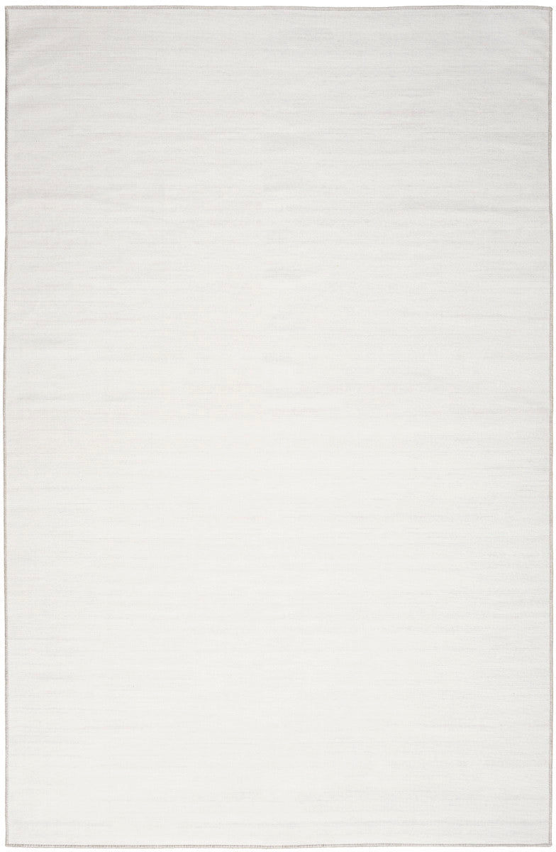 Nourison Essentials Loom Woven Ivory & Grey Machine Washable Rug - 5'3" x 7'3"