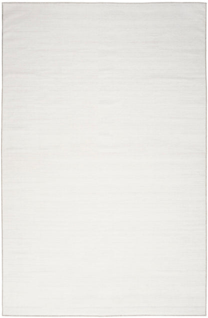 Nourison Essentials Loom Woven Ivory & Grey Machine Washable Rug - 5'3" x 7'3"