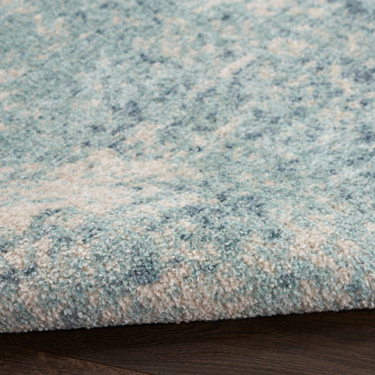 Nourison Astra Blue & Ivory Pet Friendly Machine Washable Rug - Texture