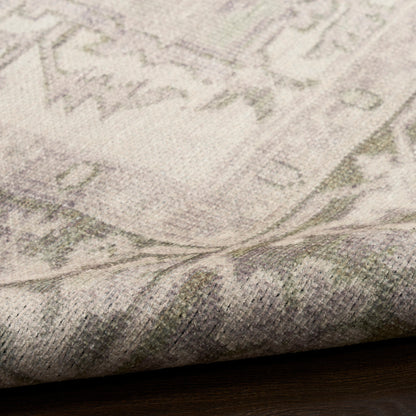 Nourison Vintage Green Machine Washable Rug - Texture