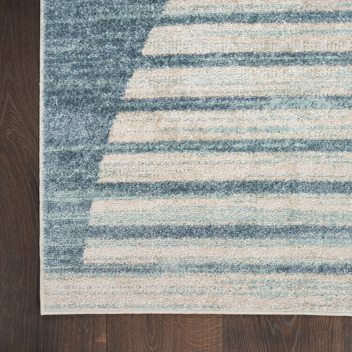 Nourison Astra Blue Pet Friendly Machine Washable Rug - Corner