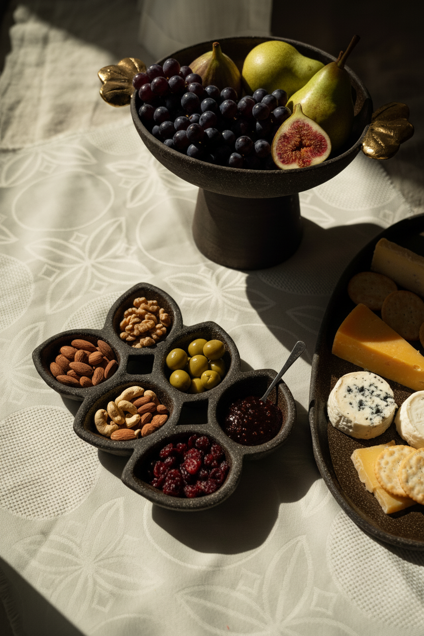 Handmade Oval Stoneware Serving Platter "Pumpernikel"
