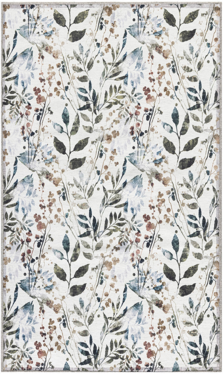 Nourison Ivory & Multicolor Machine Washable Rug - 2' x 3'