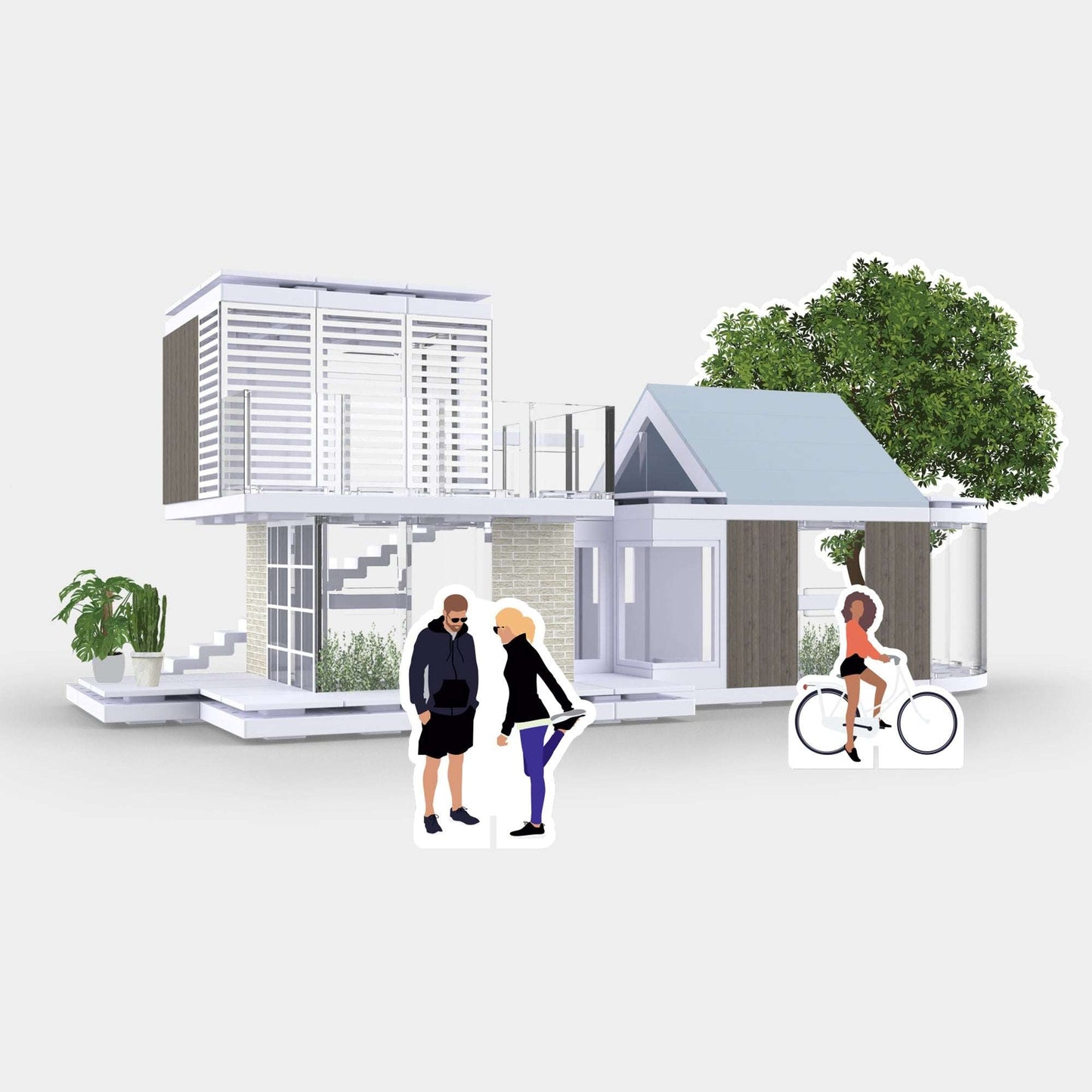 Bundle kit with Arckit A100 and Arckit A200 Architectural Model Kits