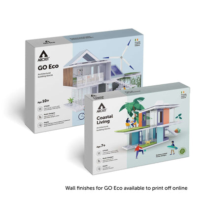 Bundle kit with Arckit GO Eco and Coastal Living Architectural Model Kits
