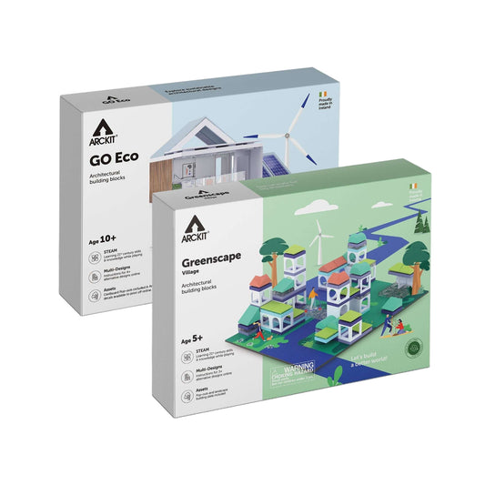 Bundle kit with Arckit GO Eco and Greenscape Village Architectural Model Kits