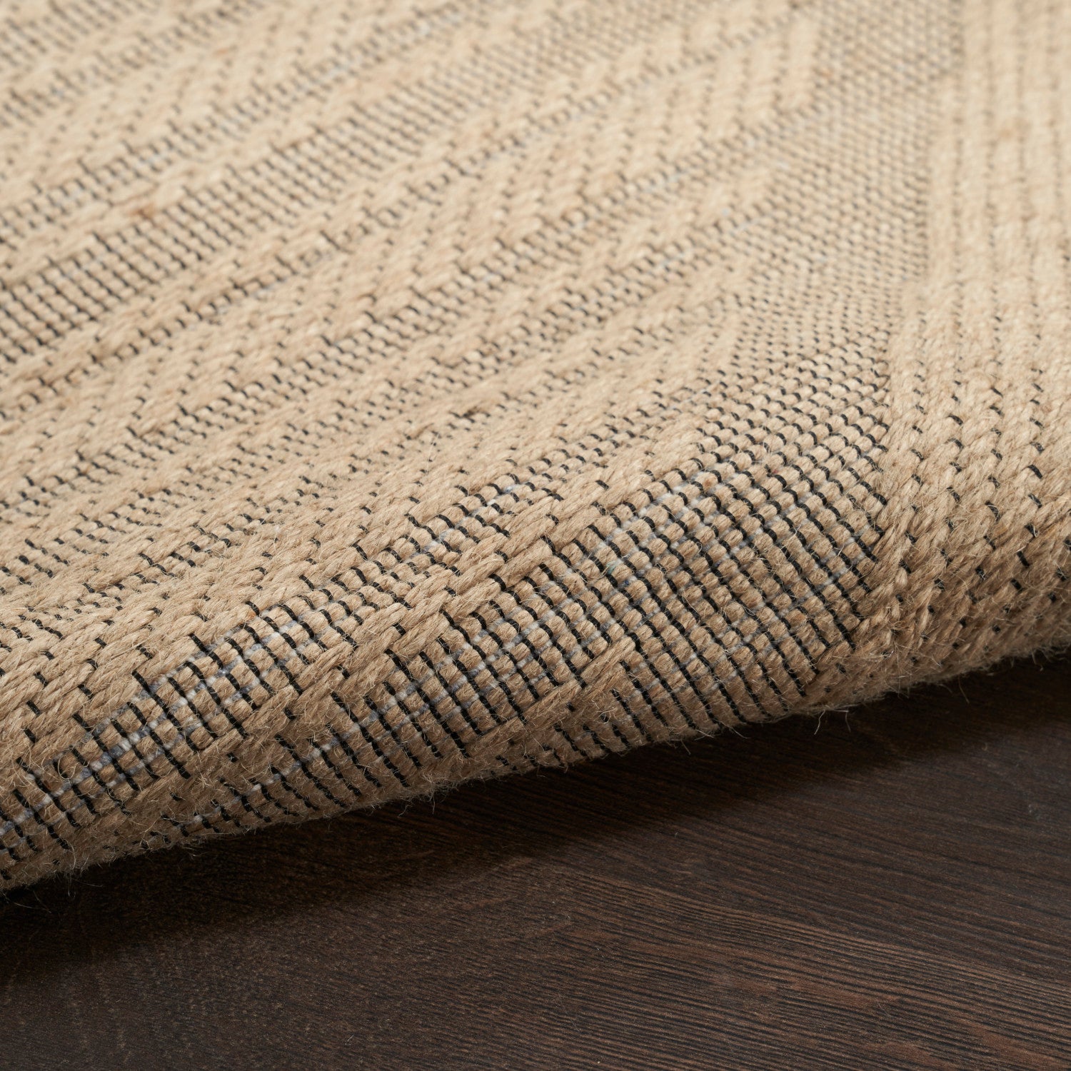 Nourison Jute Loom Woven Natural & Beige Machine Washable Rug - Texture