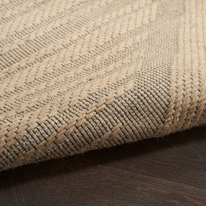 Nourison Jute Loom Woven Natural & Beige Machine Washable Rug - Texture