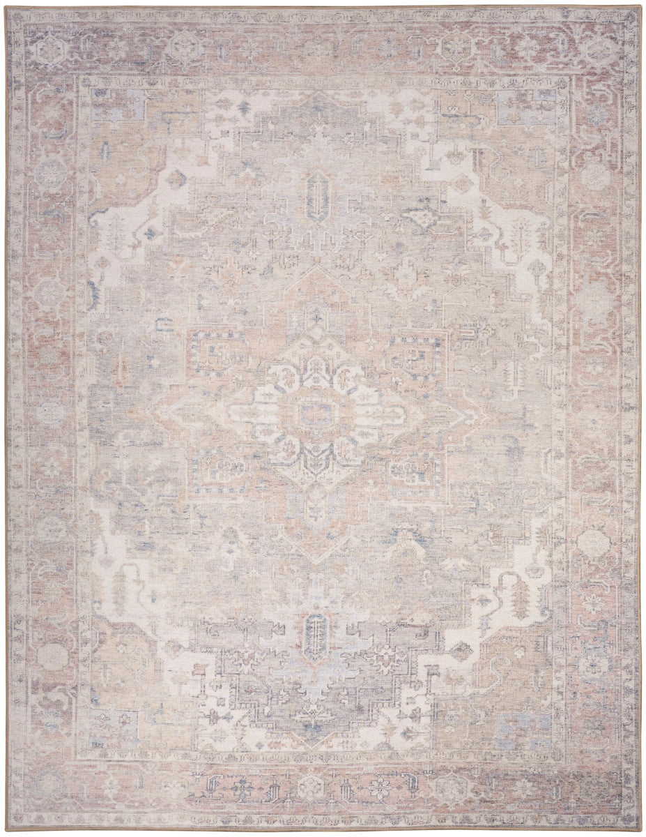 Nourison Vintage Light Blue Machine Washable Rug - 9'10" x 13'2"