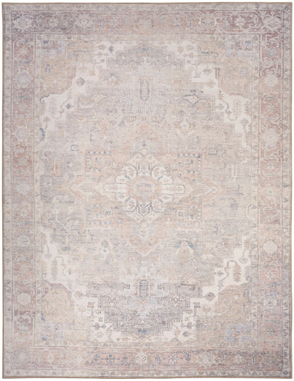 Nourison Vintage Light Blue Machine Washable Rug - 9'10" x 13'2"