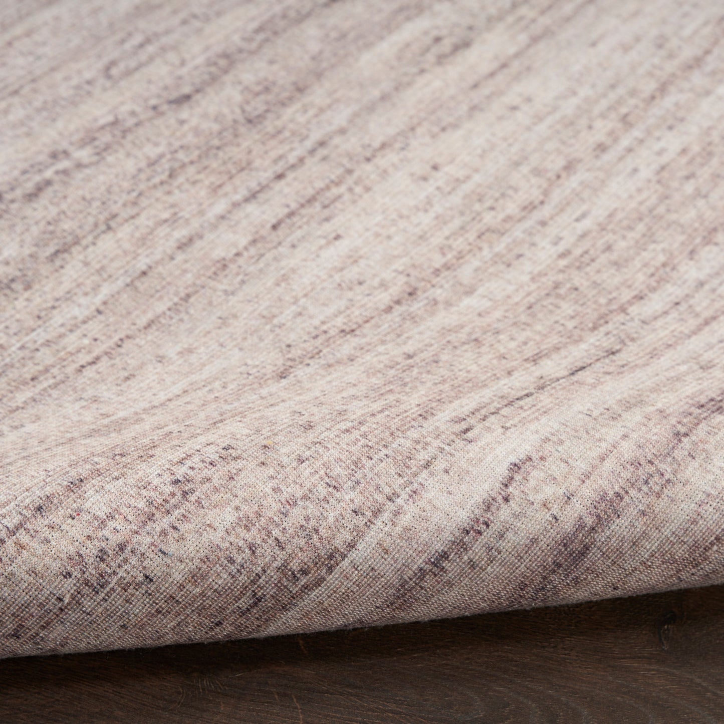 Nourison Essentials Loom Woven Ivory & Mocha Machine Washable Rug - Texture