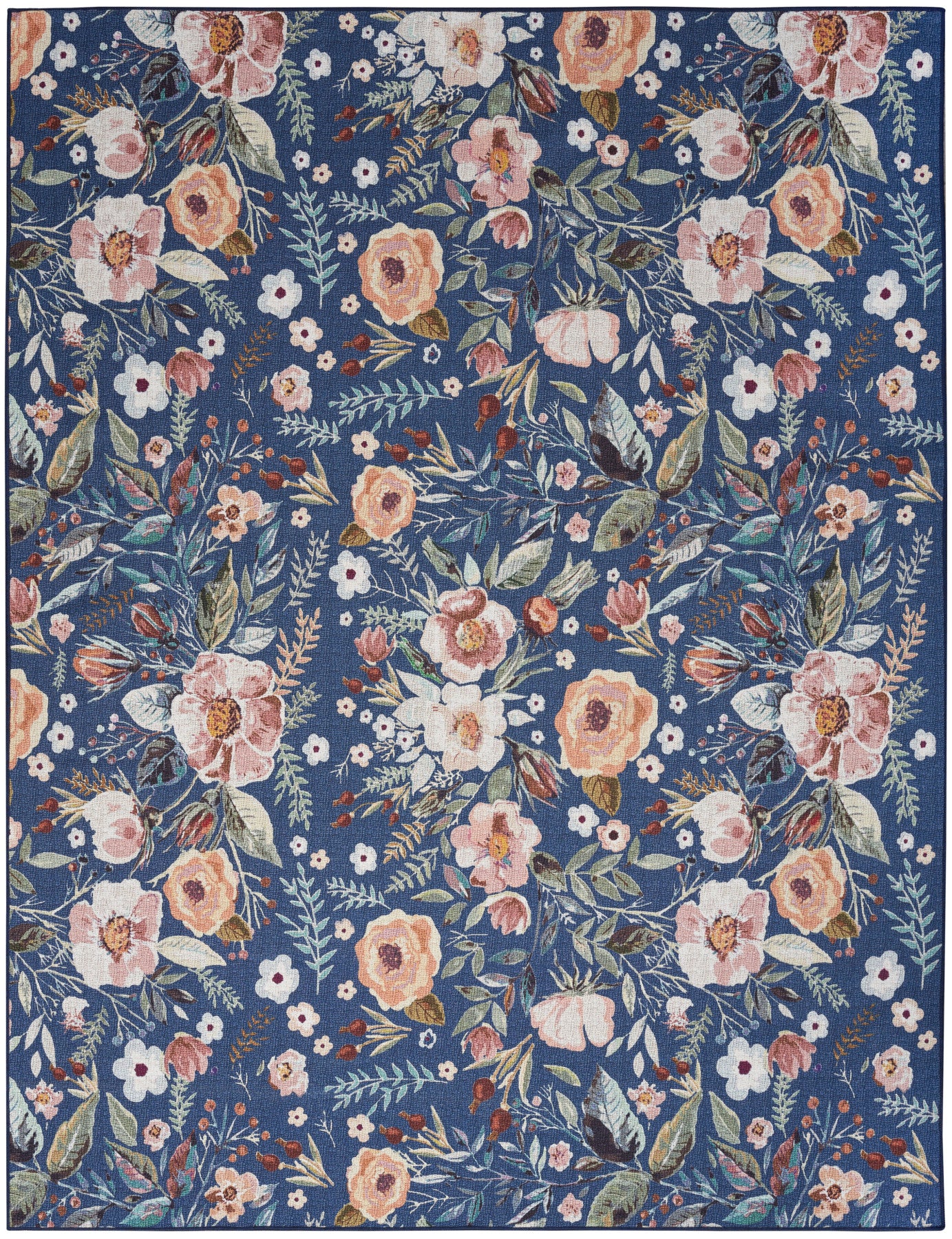 Nourison Navy & Multicolor Machine Washable Rug - Main