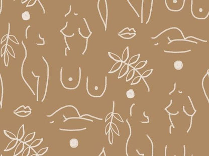 Neutral Nudes Wallpaper, coco & white