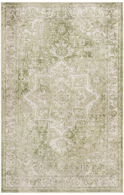 Nourison Astra Ivory & Green Pet Friendly Machine Washable Rug - 2'2" x 4'