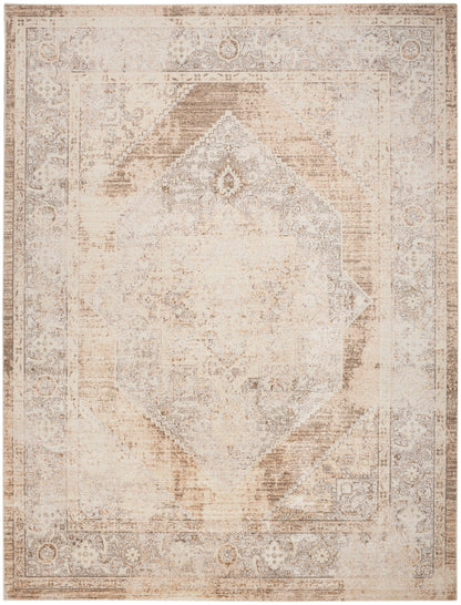 Nourison Astra Beige Pet Friendly Machine Washable Rug - 6'7" x 9'