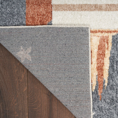 Nourison Astra Sky Blue Pet Friendly Machine Washable Rug - Corner